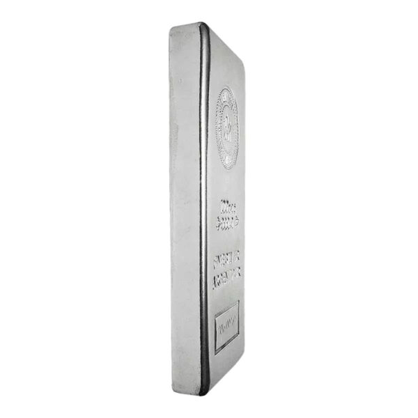 9100盎司銀條 加拿大皇家鑄幣廠 999純銀壓印銀磚外觀