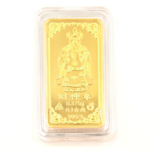 精裝0.1錢金塊 財神爺迷你金塊｜0.1~0.3錢9999純金硬殼裝