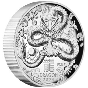 龍年 1oz 高浮雕精鑄銀幣收藏展示圖
