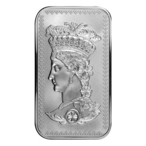 2024 Gothic Crown 銀條 1oz 正反面圖