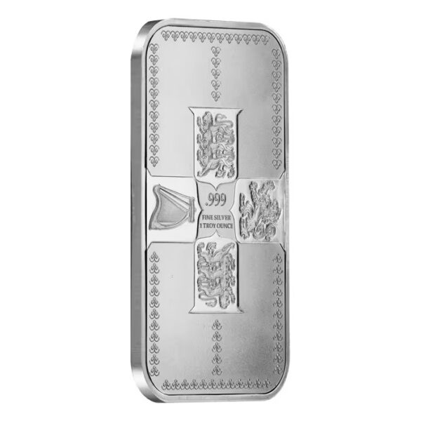 2024哥德式皇冠銀條 1oz 正反面圖