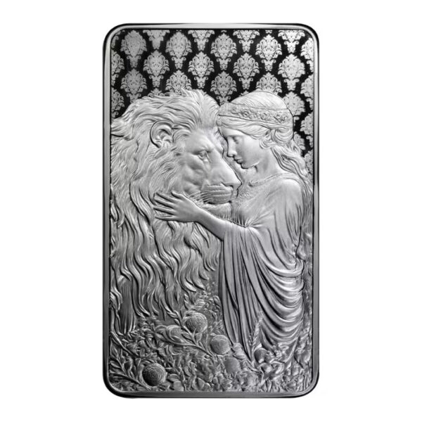 2024 Una and the Lion 銀條 1oz 正反面圖
