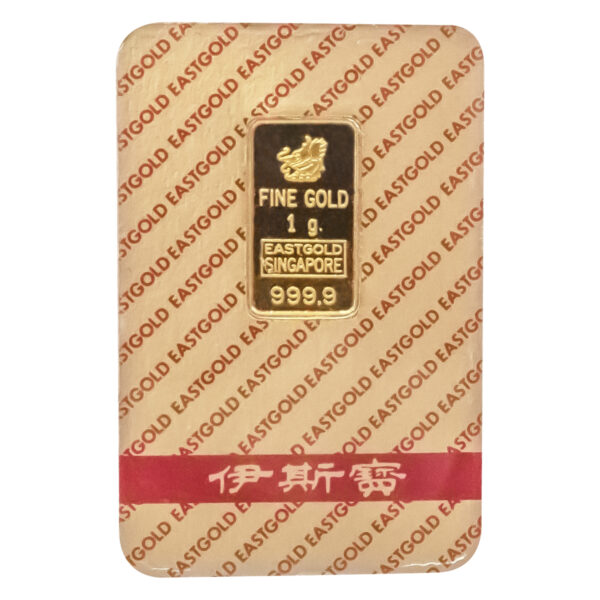 Eastgold 金條 1公克 正面品牌標誌與純度重量