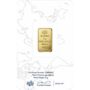 瑞士 PAMP 9999純金小金條 檢驗卡封裝展示