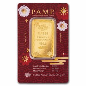 2025 PAMP 1oz 金條 吉祥主題 瑞士檢驗卡裝