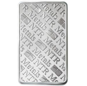 NTR 10oz Silver Bar 背面 NTR Logo 防偽設計