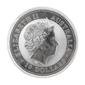 2000 澳洲龍年銀幣 10oz Lunar Series I 正反面圖示