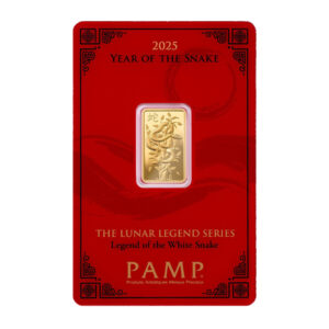 2025瑞士PAMP蛇年金條5公克 原廠檢驗卡裝封裝展示