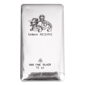 台灣儲備銀條 10盎司 精裝貔貅圖騰999純銀條塊