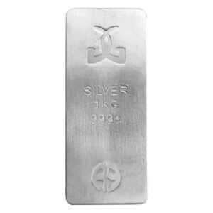 精工場銀條 1 公斤正面｜SILVER 1KG 999+ 鑄印設計