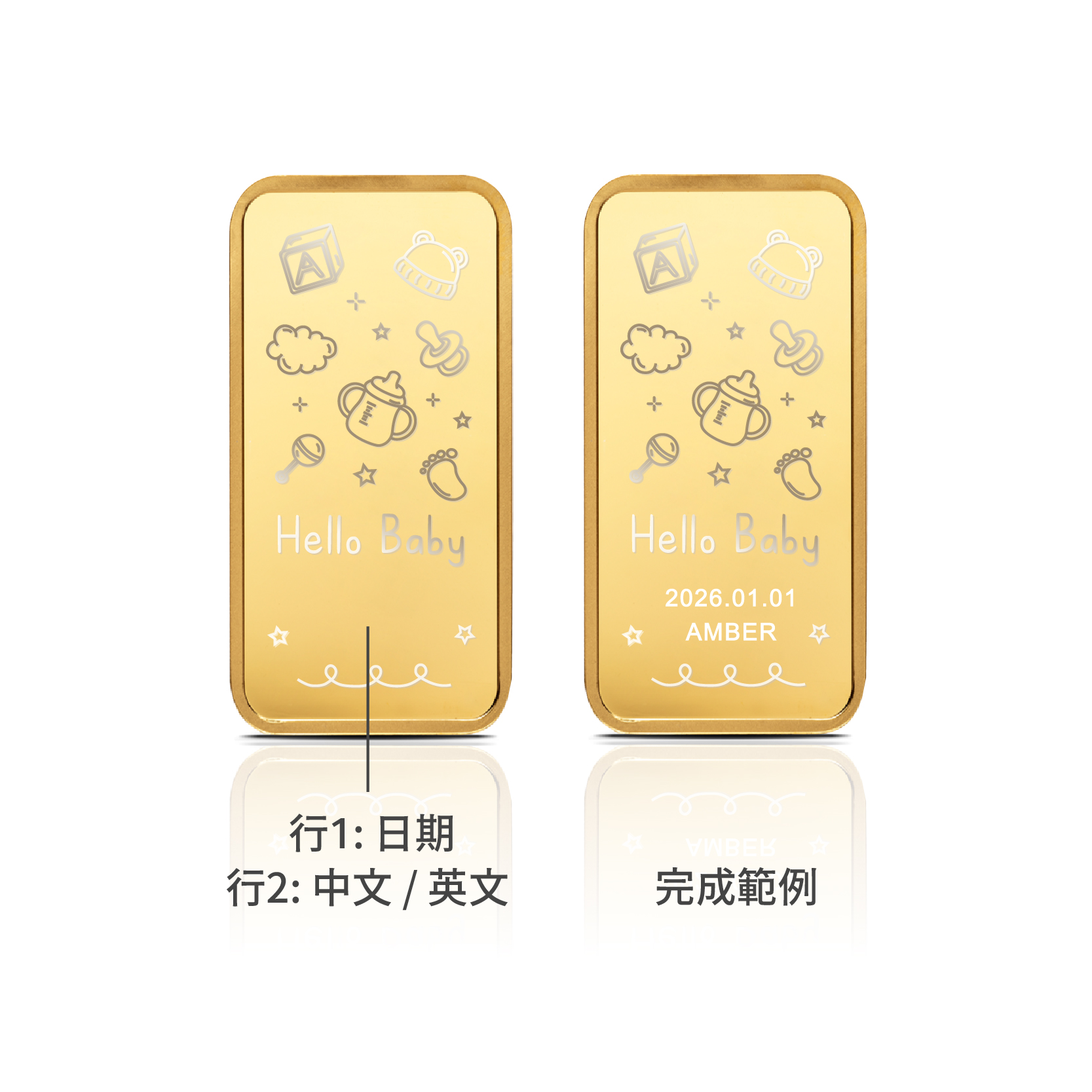 客製化金塊設計示意圖 1