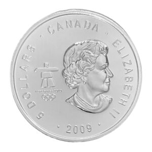 2009 加拿大奧運雷鳥銀楓葉幣 1 盎司 正反面展示（皇家加拿大鑄幣廠溫哥華冬奧特別版）