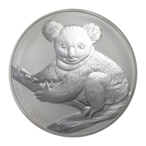 2009 澳洲無尾熊銀幣 1 公斤 正反面展示（柏斯鑄幣廠發行）